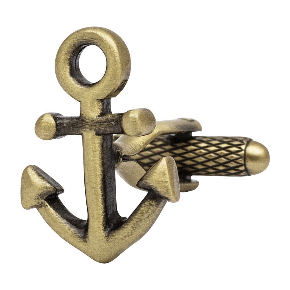 Cufflink Man Cufflinks Anchor Cufflinks - Burnished Gold