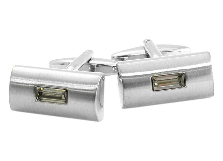 Cufflink Man Cufflinks ANDO Grey Crystal Cufflinks