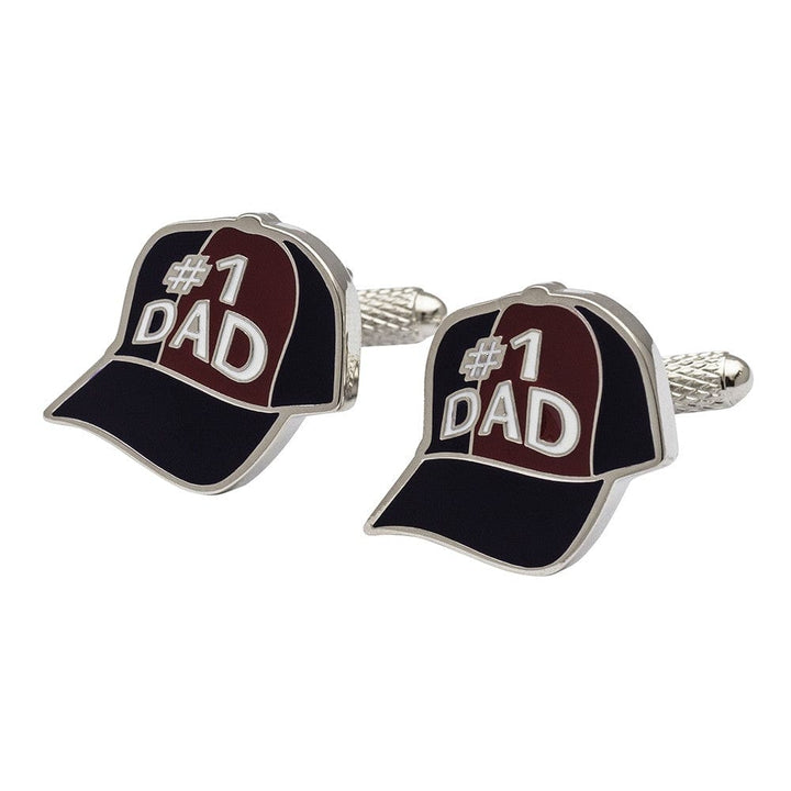 Cufflink Man Cufflinks Baseball Cap Cufflinks - No1 Dad