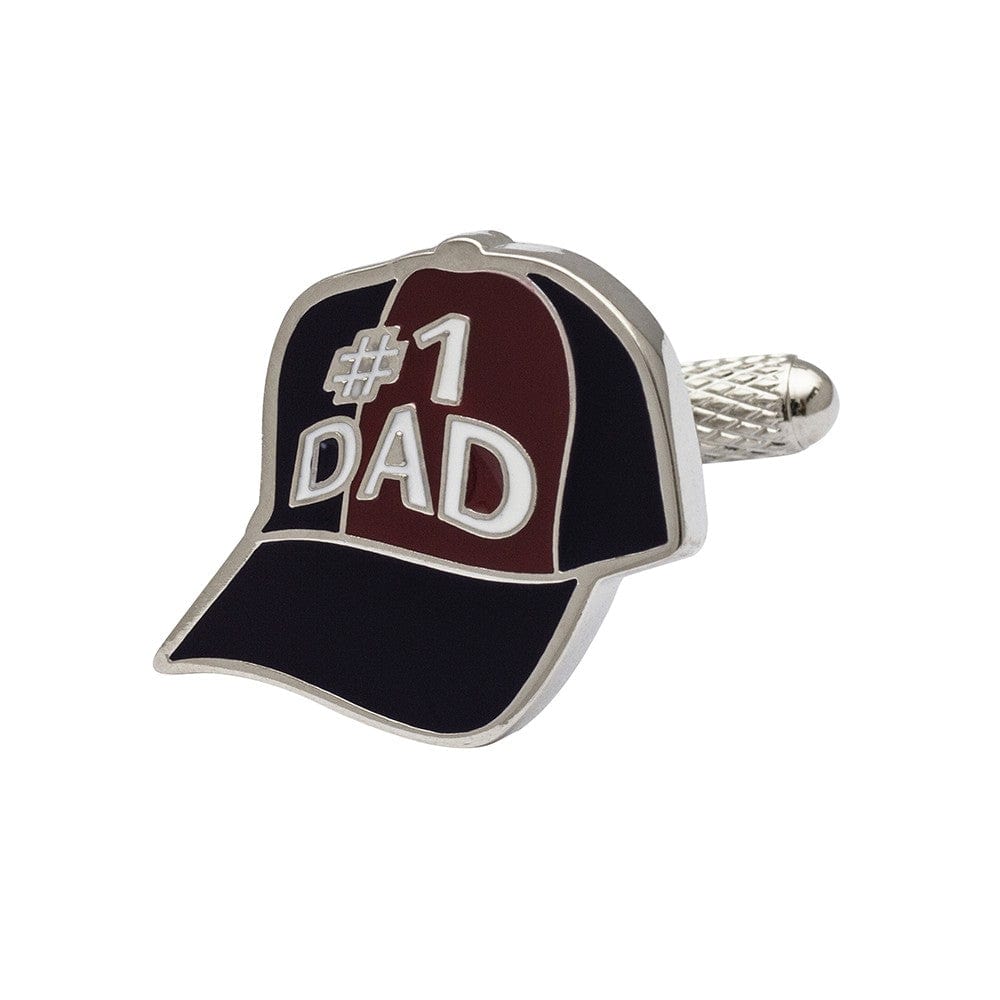 Cufflink Man Cufflinks Baseball Cap Cufflinks - No1 Dad