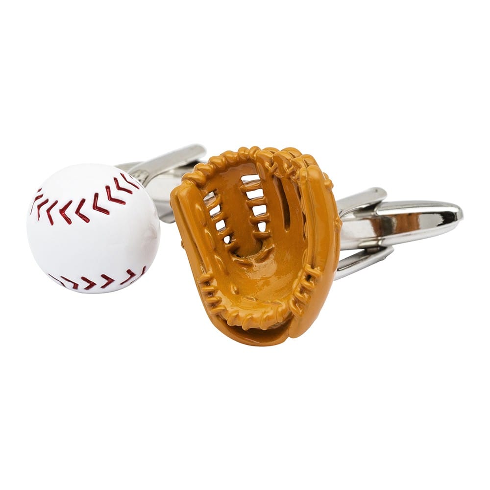 Cufflink Man Cufflinks Baseball Glove and Ball Cufflinks