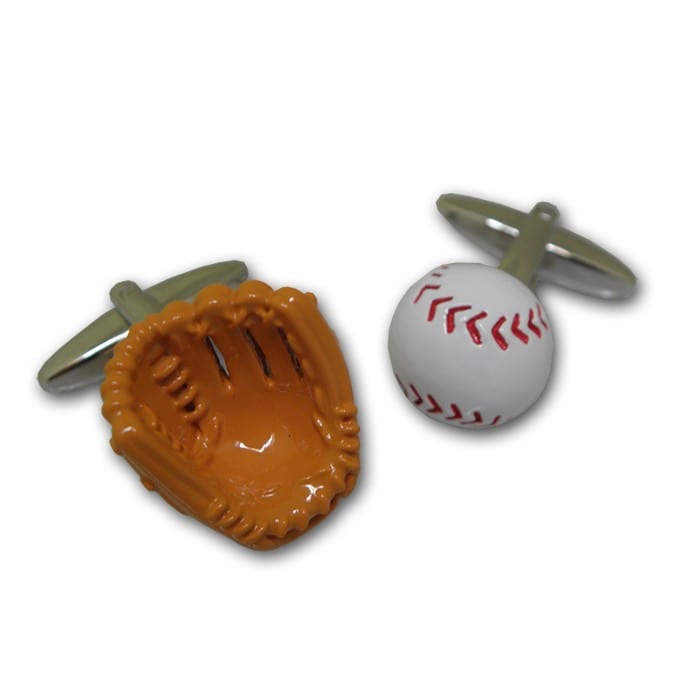 Cufflink Man Cufflinks Baseball Glove and Ball Cufflinks