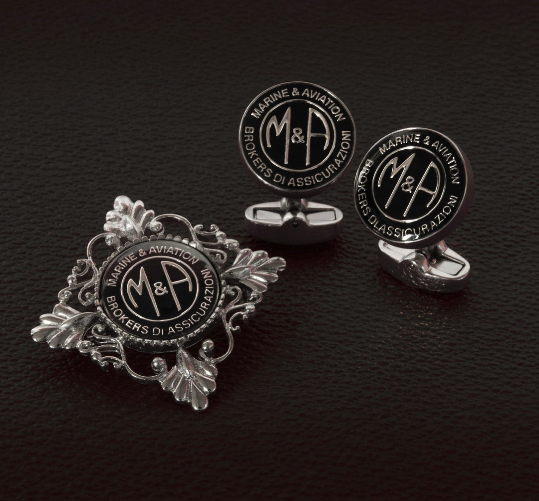 Cufflink Man Cufflinks - Bespoke Bespoke Corporate Logo Cufflinks - Luxury Custom Company Logo Cufflinks