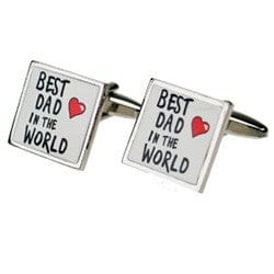 Cufflink Man Cufflinks Best Dad in the World Cufflinks