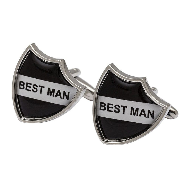 Cufflink Man Cufflinks Best Man Shield Cufflinks