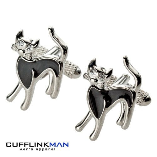 Cufflink Man Cufflinks Black Cat - Crystal Eyes Edition Cufflinks