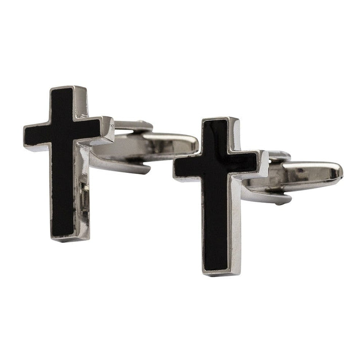 Cufflink Man Cufflinks Black Cross Cufflinks