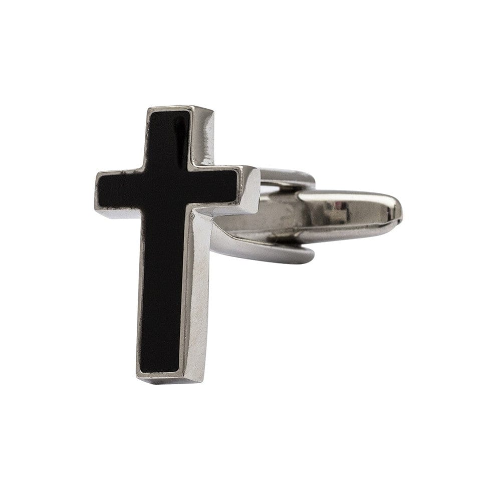 Cufflink Man Cufflinks Black Cross Cufflinks