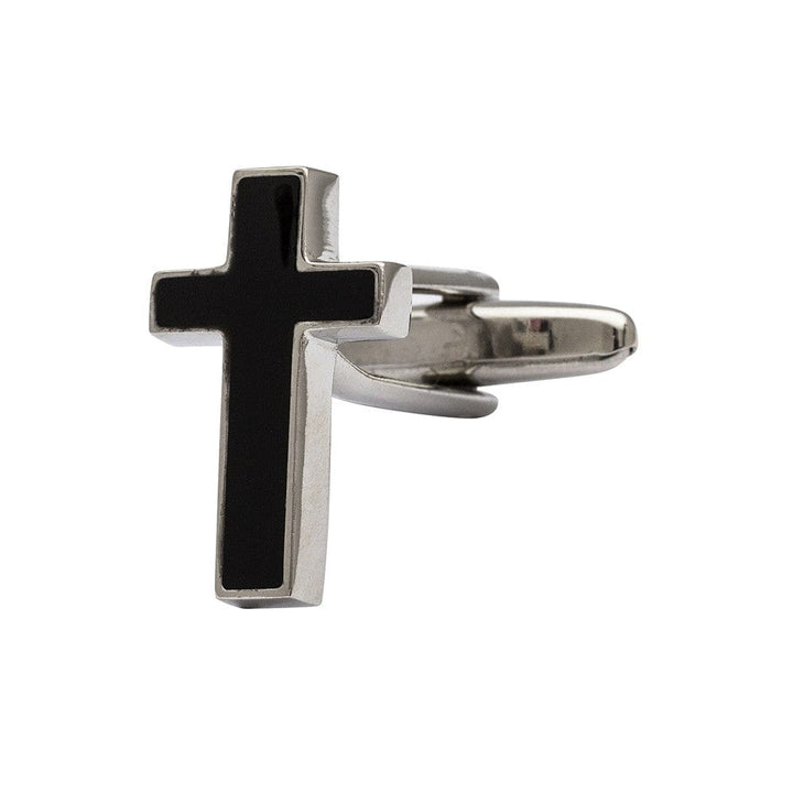 Cufflink Man Cufflinks Black Cross Cufflinks