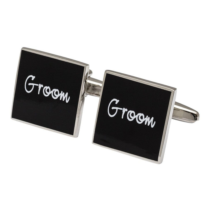 Cufflink Man Cufflinks Black  Groom Cufflinks