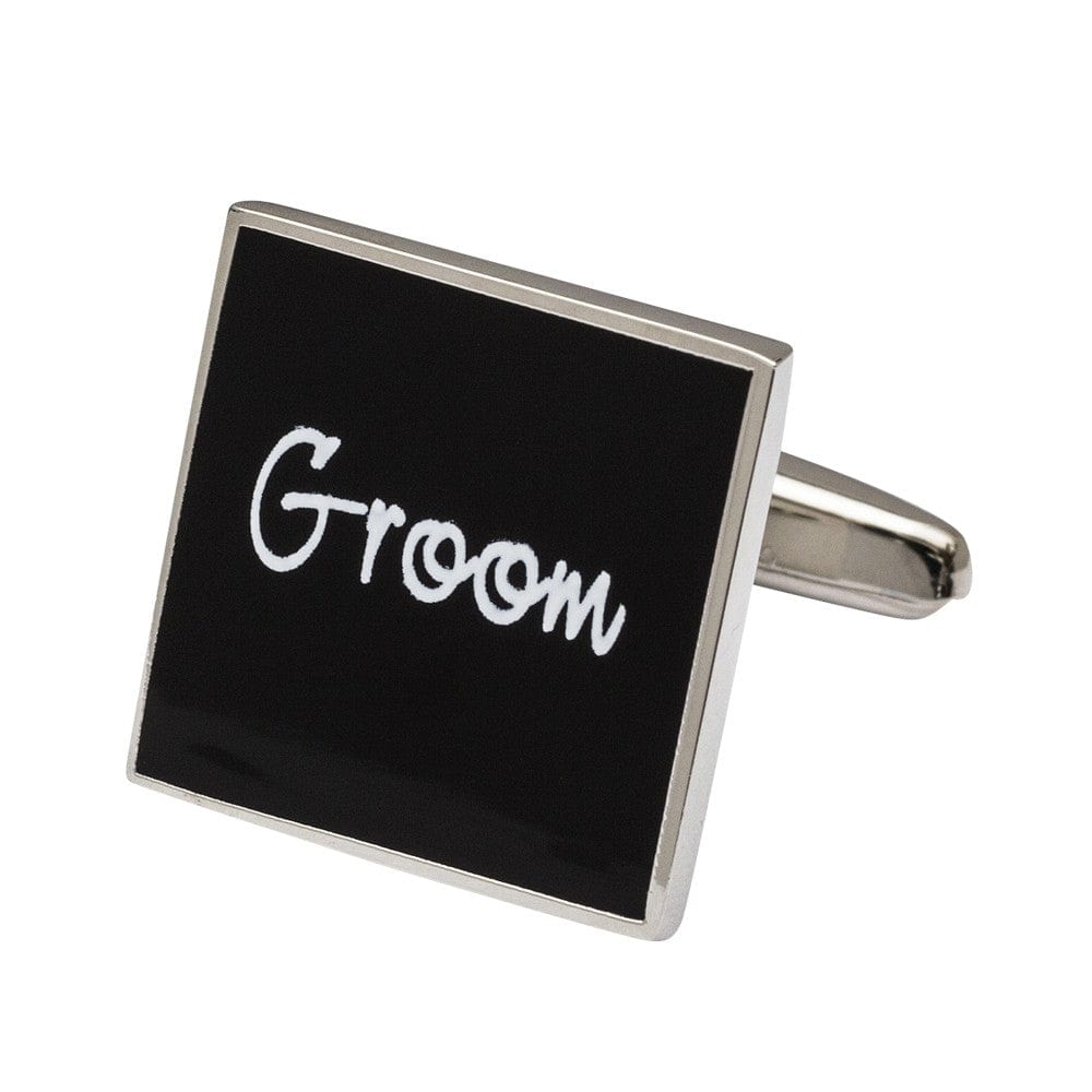 Cufflink Man Cufflinks Black  Groom Cufflinks