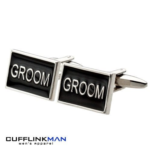 Cufflink Man Cufflinks Black Groom Cufflinks