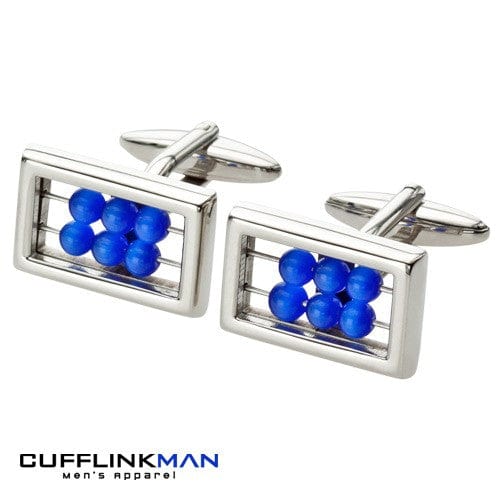 Cufflink Man Cufflinks Blue Abacus Cufflinks