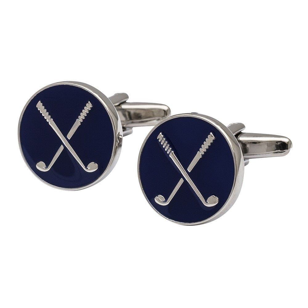 Cufflink Man Cufflinks Blue Crossed Golf Clubs Cufflinks