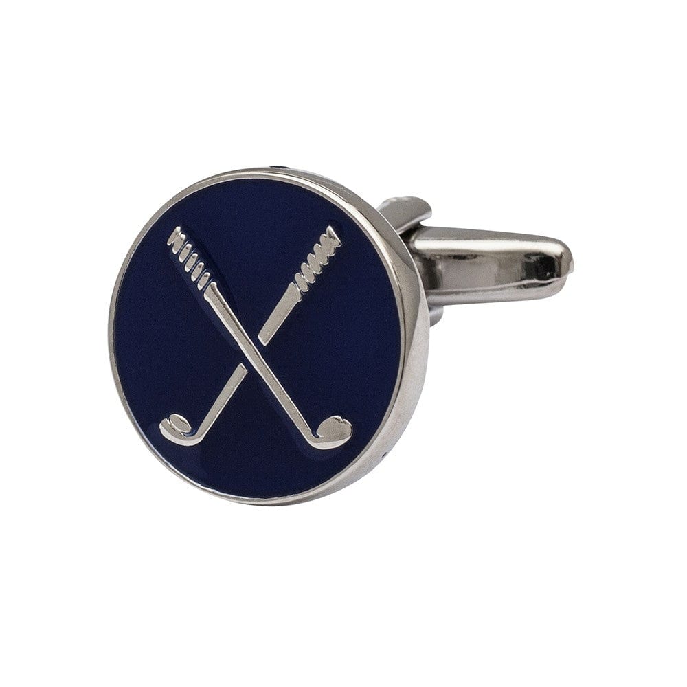 Cufflink Man Cufflinks Blue Crossed Golf Clubs Cufflinks