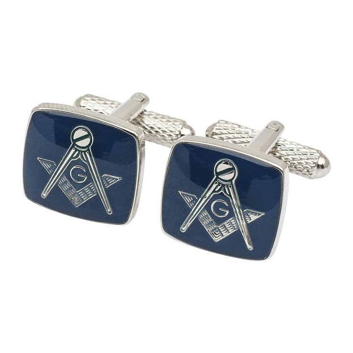 Cufflink Man Cufflinks Blue Masonic 'G' Cufflinks