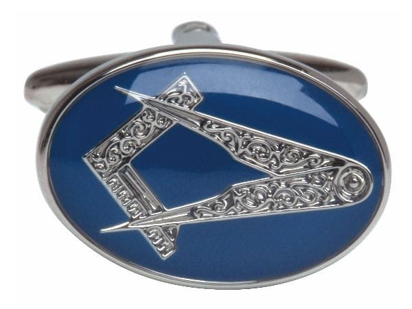 Cufflink Man Cufflinks Blue Oval Masonic Cufflinks