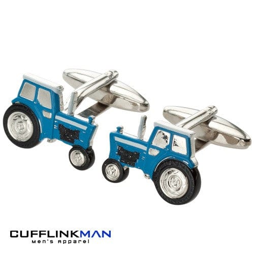 Cufflink Man Cufflinks Blue Tractor Cufflinks