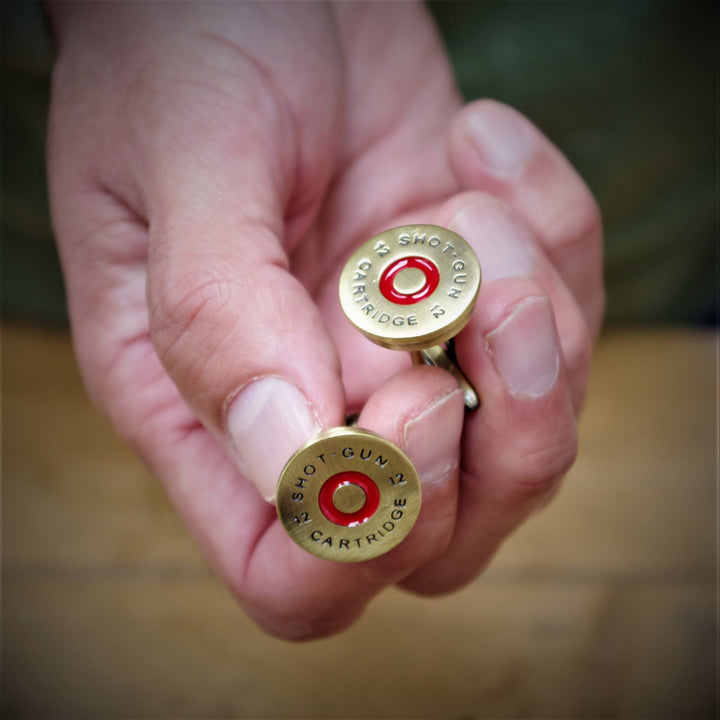 Cufflink Man Cufflinks Brass Shotgun Cap Cufflinks