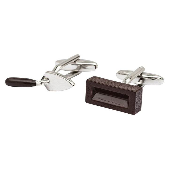 Cufflink Man Cufflinks Bricklayer's Trowel and Brick Cufflinks