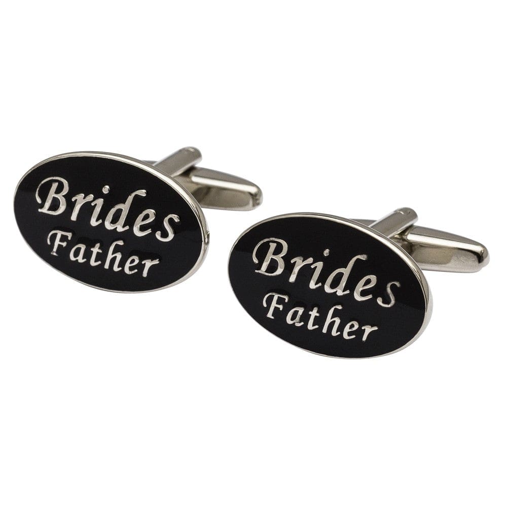 Cufflink Man Cufflinks Brides Father Cufflinks - Oval Black