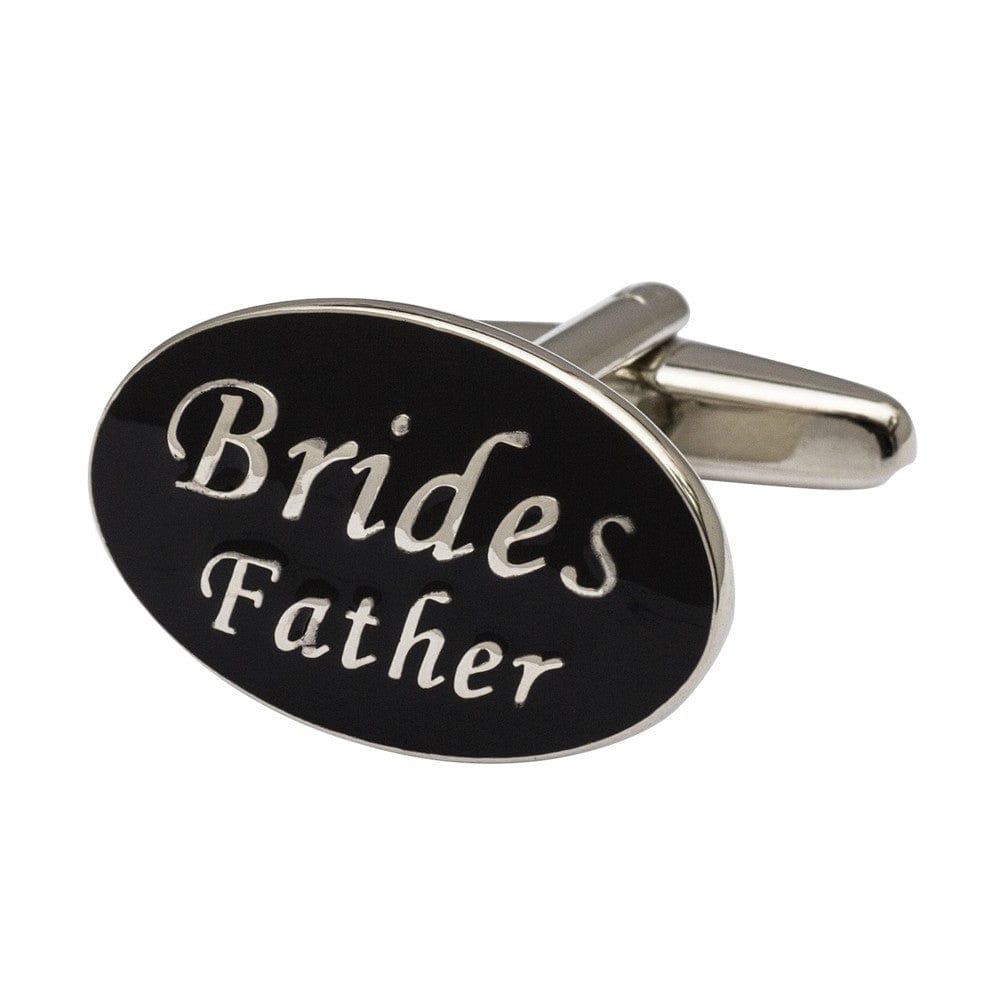 Cufflink Man Cufflinks Brides Father Cufflinks - Oval Black