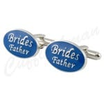 Cufflink Man Cufflinks Brides Father Cufflinks - Oval Blue