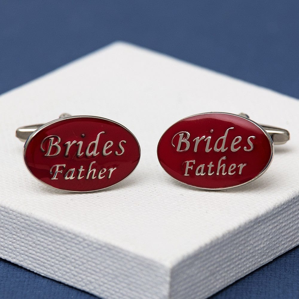 Cufflink Man Cufflinks Brides Father Cufflinks - Oval Red