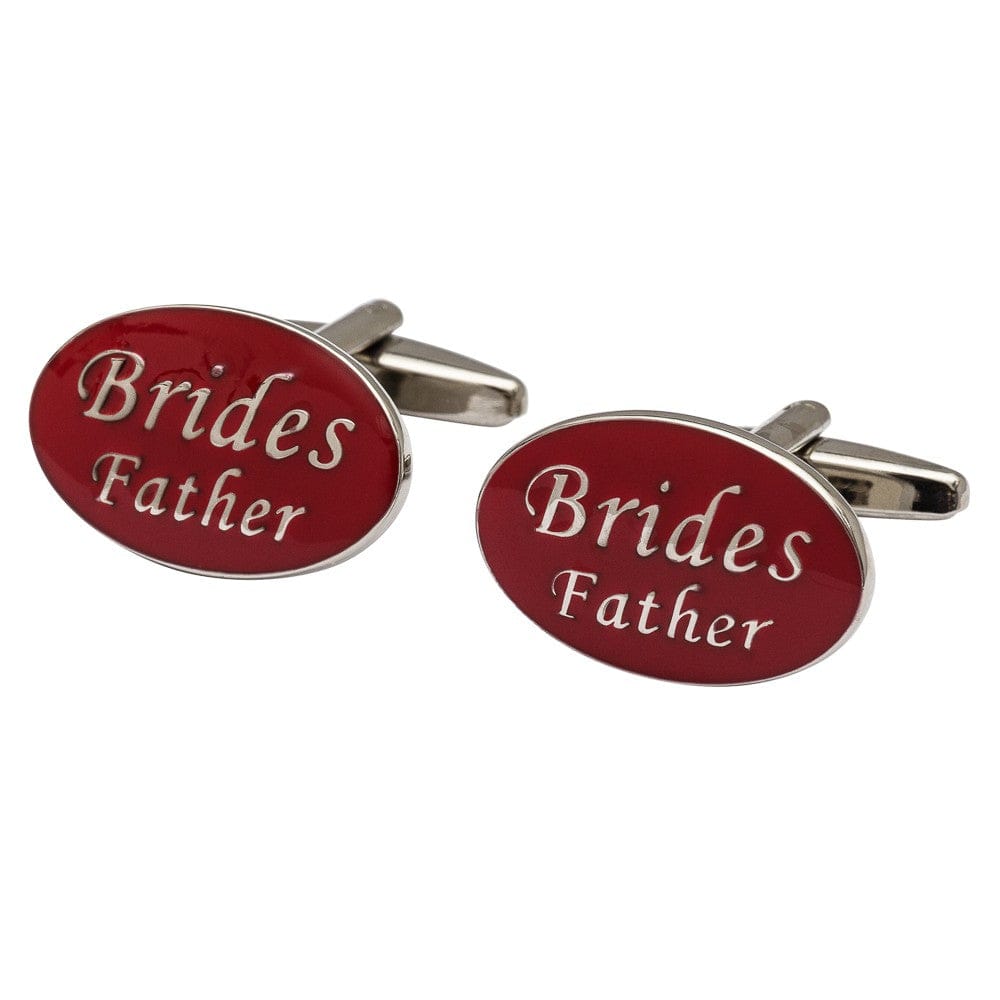 Cufflink Man Cufflinks Brides Father Cufflinks - Oval Red