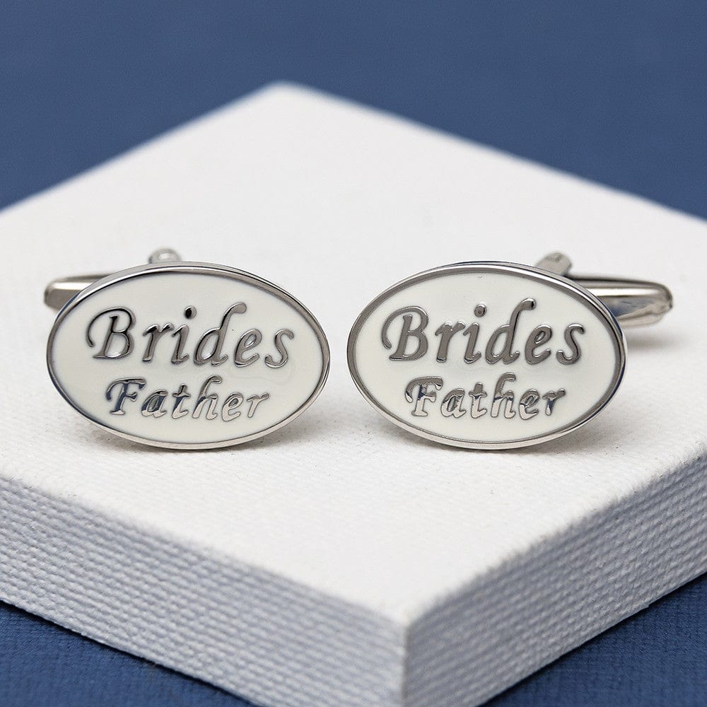 Cufflink Man Cufflinks Brides Father Cufflinks - Oval White