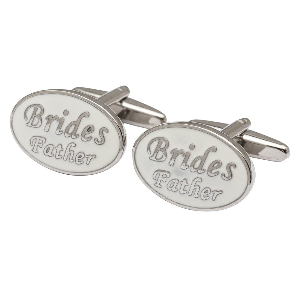 Cufflink Man Cufflinks Brides Father Cufflinks - Oval White