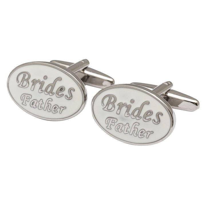 Cufflink Man Cufflinks Brides Father Cufflinks - Oval White