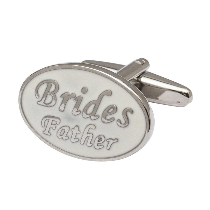 Cufflink Man Cufflinks Brides Father Cufflinks - Oval White