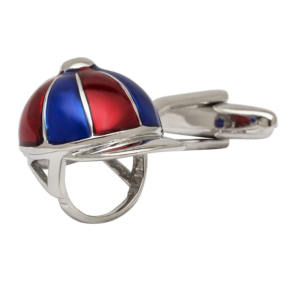 Cufflink Man Cufflinks Bright Coloured Jockeys Helmet Cufflinks