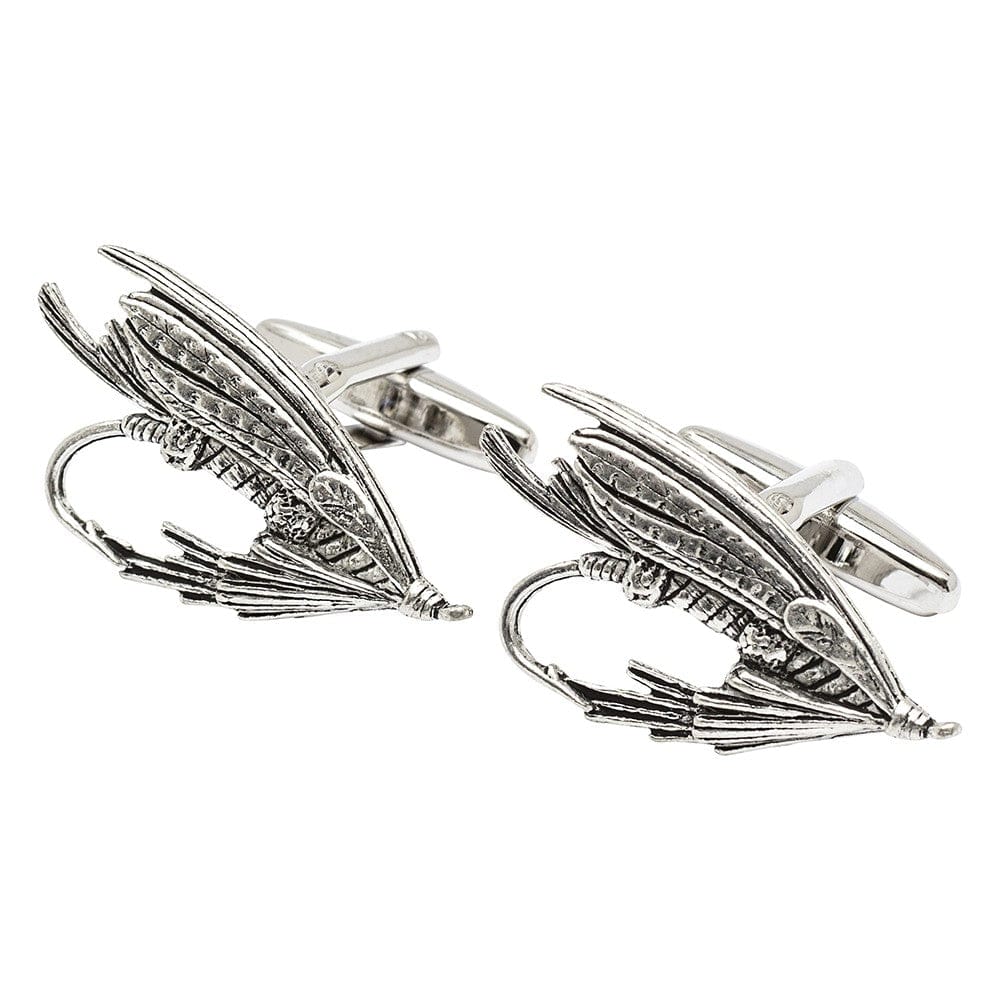 Cufflink Man Cufflinks British Made Pewter Fly Fishing Cufflinks