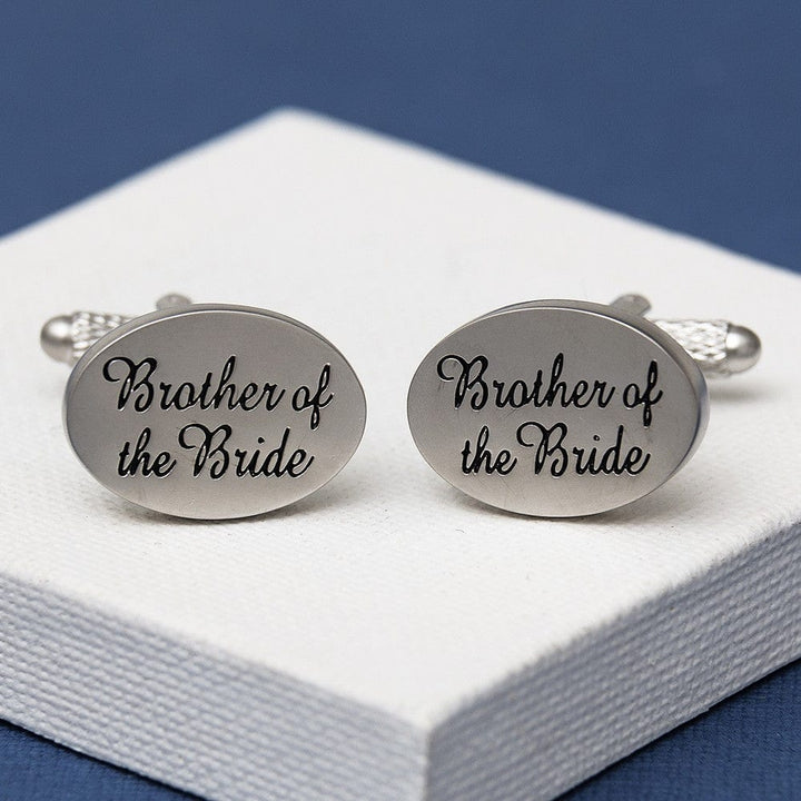 Cufflink Man Cufflinks Brother of the Bride Cufflinks Oval Italics