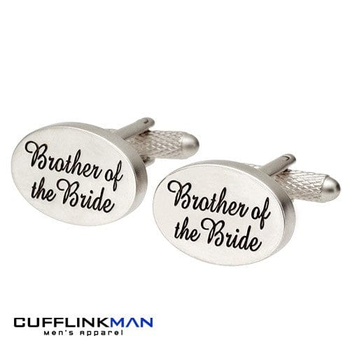 Cufflink Man Cufflinks Brother of the Bride Cufflinks Oval Italics