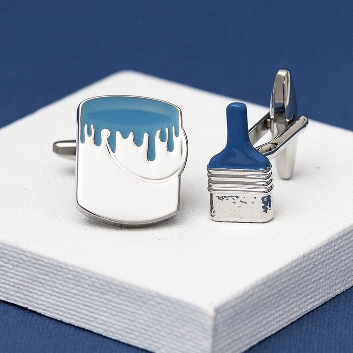 Cufflink Man Cufflinks Brush and Paint Cufflinks