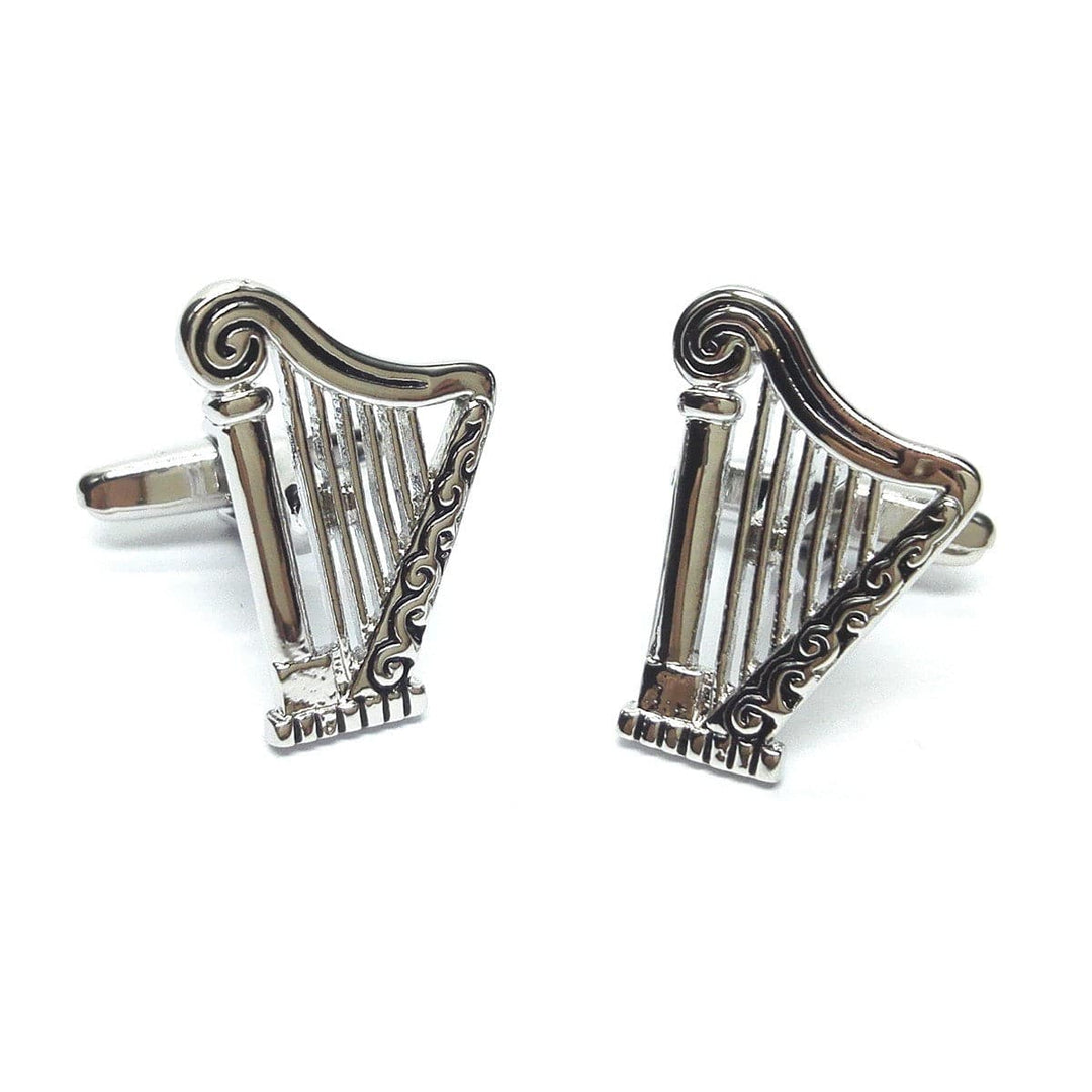 Cufflink Man Cufflinks Celtic Harp Cufflinks