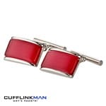 Cufflink Man Cufflinks Cerise Chain Link Cufflinks