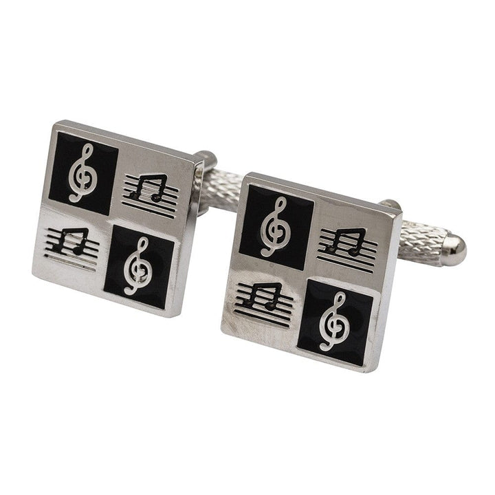 Cufflink Man Cufflinks Chequer Musical Notes Cufflinks