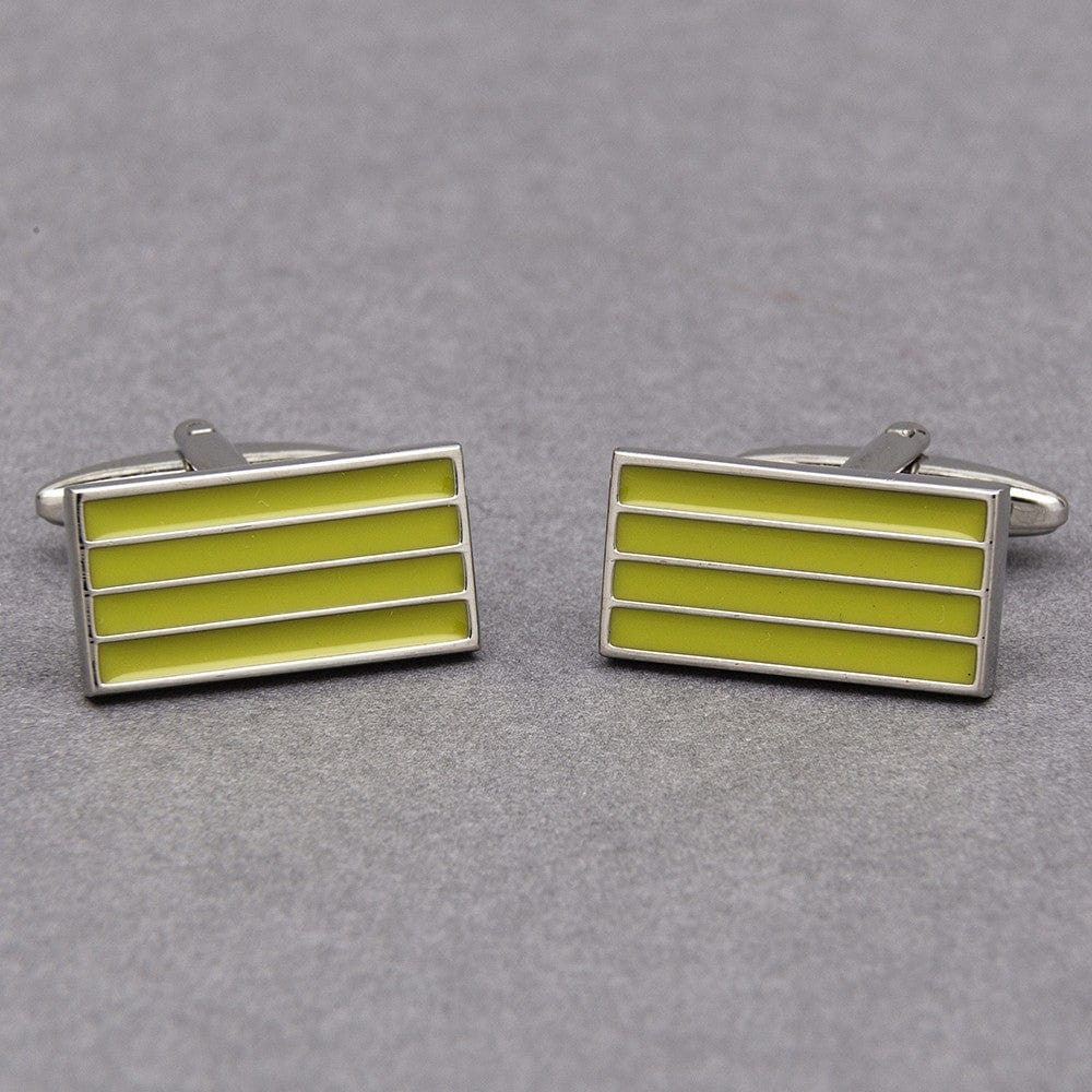 Cufflink Man Cufflinks Citron Grid Cufflinks