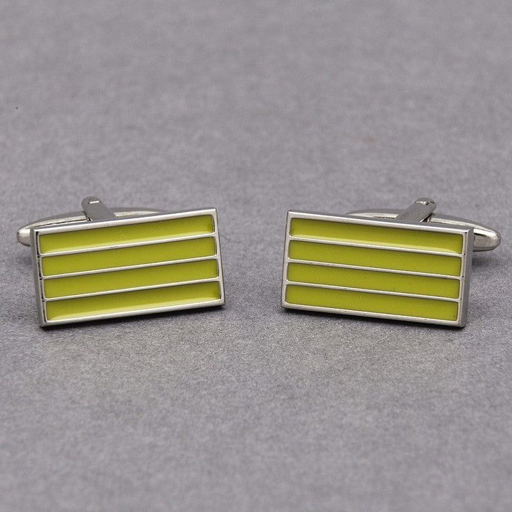 Cufflink Man Cufflinks Citron Grid Cufflinks