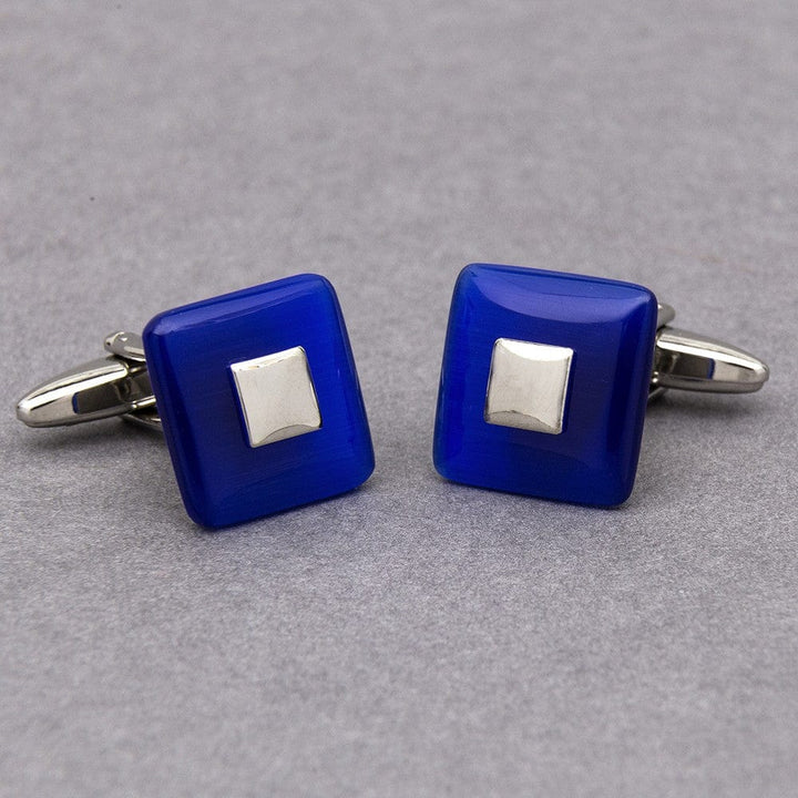 Cufflink Man Cufflinks Cobalt Square Cufflinks