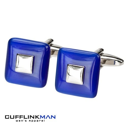 Cufflink Man Cufflinks Cobalt Square Cufflinks