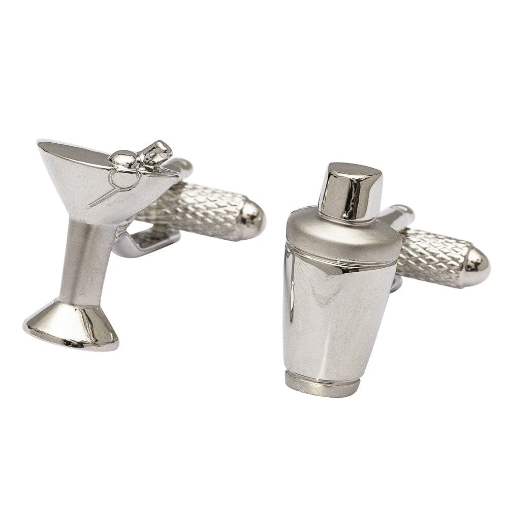 Cufflink Man Cufflinks Cocktail Shaker and Glass Cufflinks