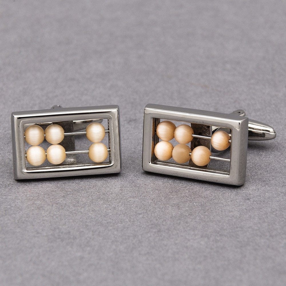 Cufflink Man Cufflinks Cream Abacus Cufflinks