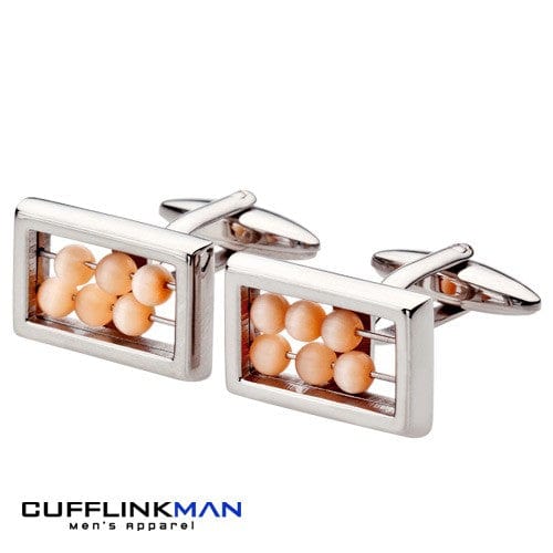 Cufflink Man Cufflinks Cream Abacus Cufflinks