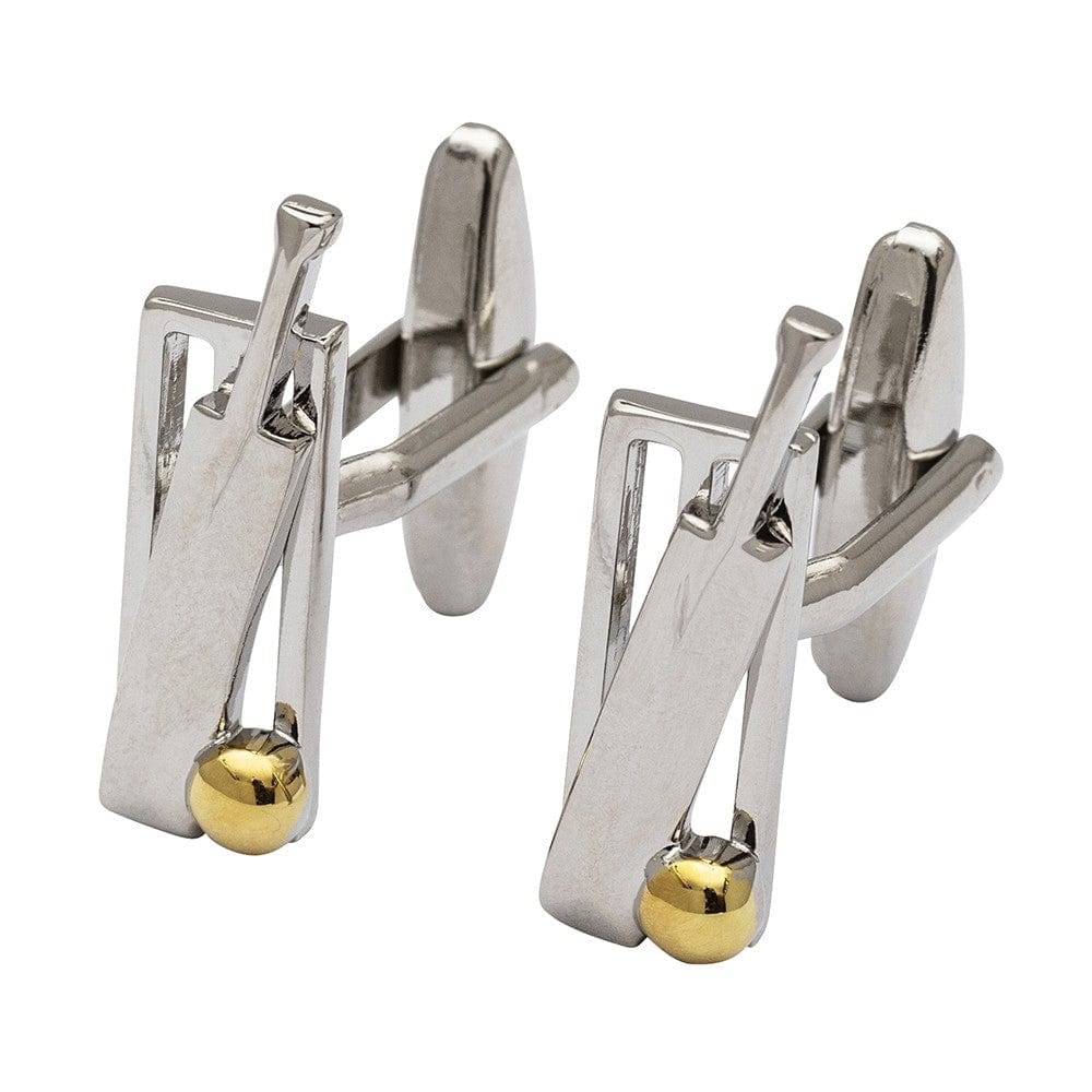 Cricket bat cufflinks-Cricketers Cufflinks-Sports cufflinks-Swivel Back good Fittings