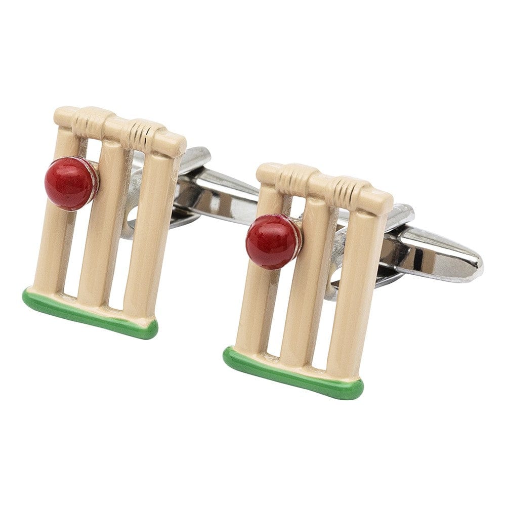 Cufflink Man Cufflinks Cricket Stumps and Ball Cufflinks